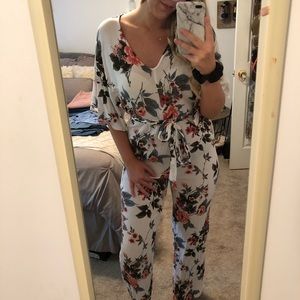 Floral jump suit